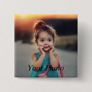 Custom Photo 15 Cm Square Badge