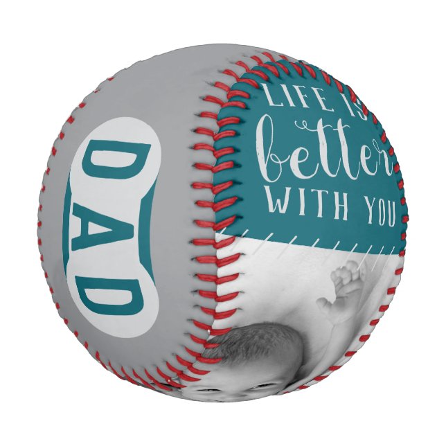 Custom Photo #1 Dad Baseball (Angled)