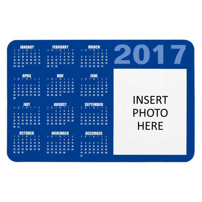 Custom Photo 2017 Calendar Magnet (Horizontal)