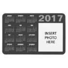 Custom Photo 2017 Calendar Magnet - Grey