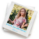 Custom Photo 21st 30th 40th 50th 60 Birthday Party Napkin<br><div class="desc">Custom Photo 21st 30th 40th 50th 60 Birthday Party Napkins</div>