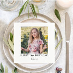 Custom Photo 21st 30th 40th 50th 60 Birthday Party Napkin<br><div class="desc">Custom Photo 21st 30th 40th 50th 60 Birthday Party Napkins</div>