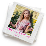 Custom Photo 21st 30th 40th 50th 60 Birthday Party Napkin<br><div class="desc">Custom Photo 21st 30th 40th 50th 60 Birthday Party Napkins</div>