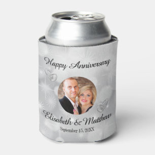 Custom Photo 25th Anniversary  Can Cooler