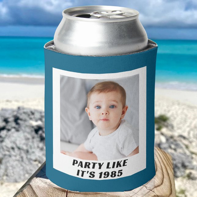 Custom Photo 30th 40th 50th 60th Birthday Party Can Cooler (Creator Uploaded)