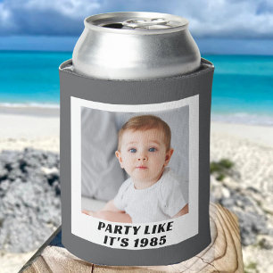 Custom Photo 30th 40th 50th 60th Birthday Party Can Cooler