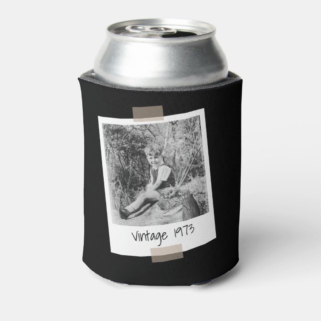 Custom Photo 30th 40th 50th Birthday Party Favour Can Cooler (Can Back)