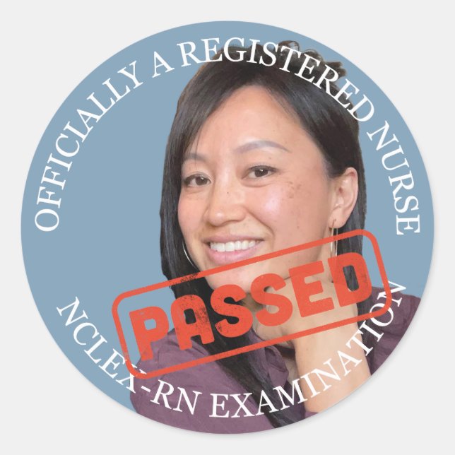 custom photo 3 inch large nurse Sticker (Front)