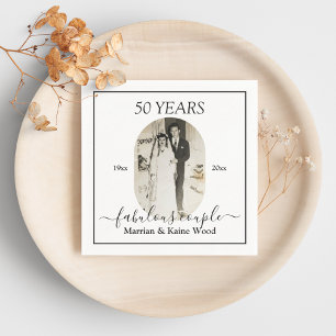 Custom Photo 50th Anniversary Wedding Birthday  Napkin