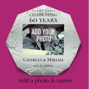 Custom Photo 60th Diamond Anniversary Keepsake