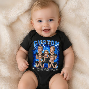 Custom Photo 90's Bootleg Rap Baby Bodysuit