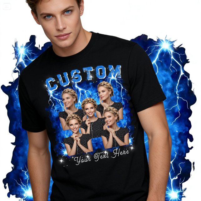 Custom Photo 90's Bootleg Rap T-Shirt (Creator Uploaded)