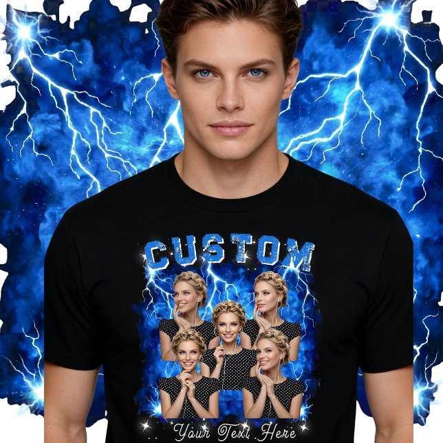 Custom Photo 90's Bootleg Rap T-Shirt (Creator Uploaded)