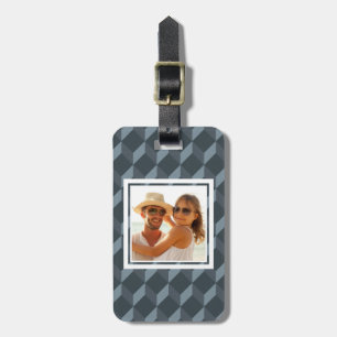 Custom Photo Abstract Geometric Background Pattern Luggage Tag