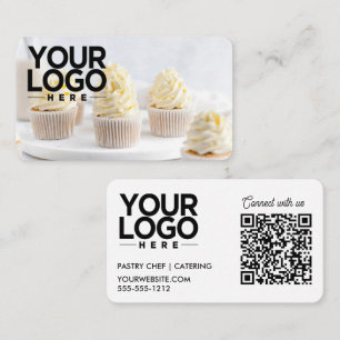 Custom Photo Add Your Logo QR Code Business Card