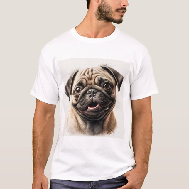 Custom Photo Add Your Own Dog Lover Pet Photo  T-Shirt (Front)