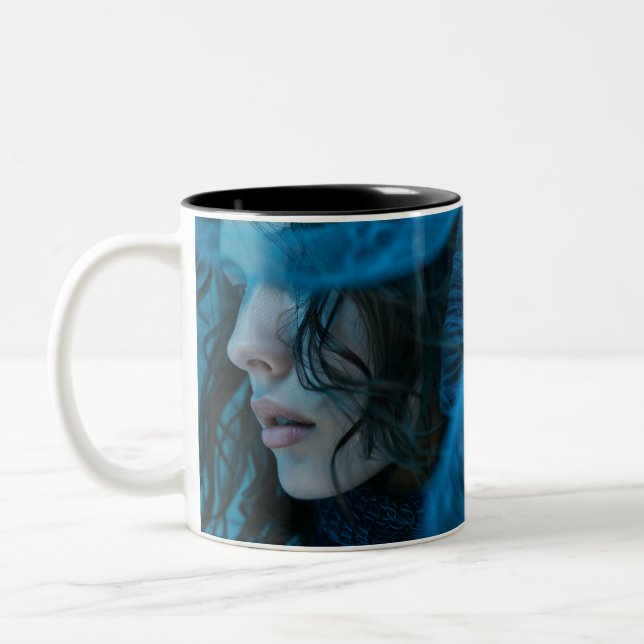 Custom Photo  (Add Your Own Photo and/or text) Two-Tone Coffee Mug (Left)
