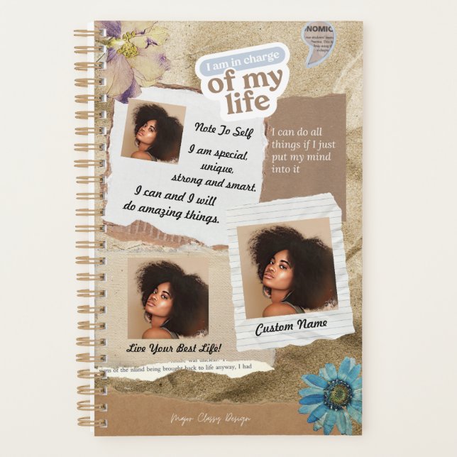 Custom Photo Affirmation Gift For Her Planner (Front)