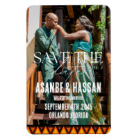 Custom Photo African Ethnic Wedding Save the Date 