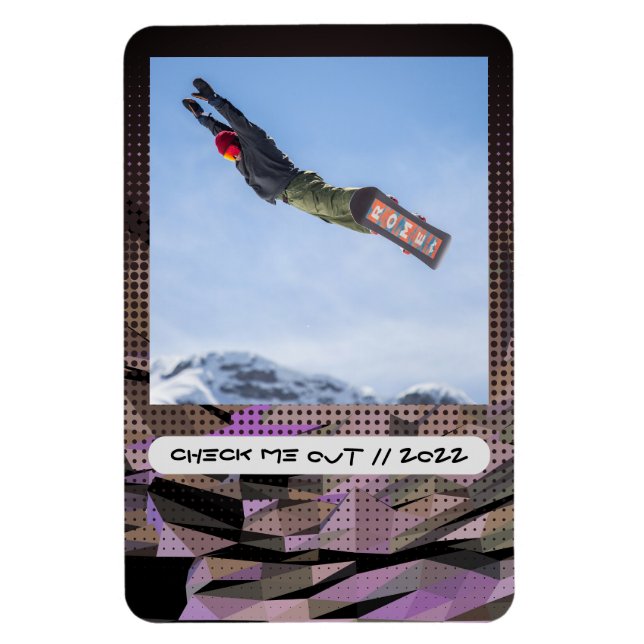 Custom Photo and Caption Flexible Magnet (Vertical)