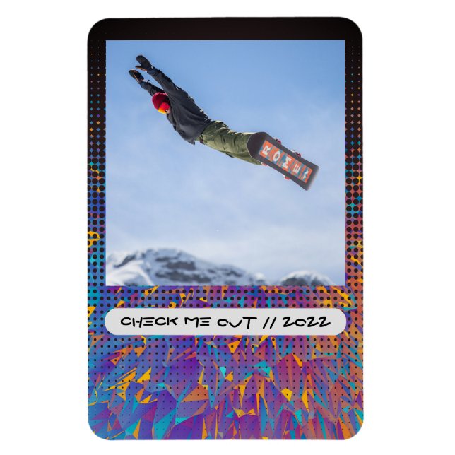 Custom Photo and Caption Flexible Magnet (Vertical)