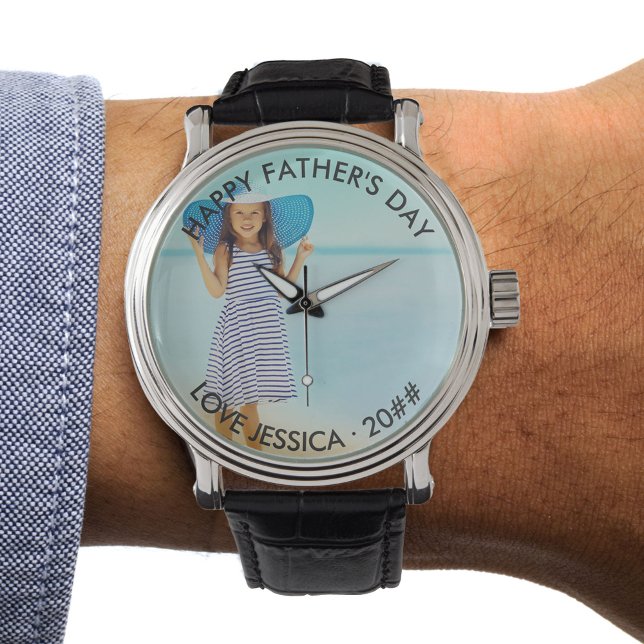 Custom Photo and Greeting Fathers Day Watch (Creator Uploaded)