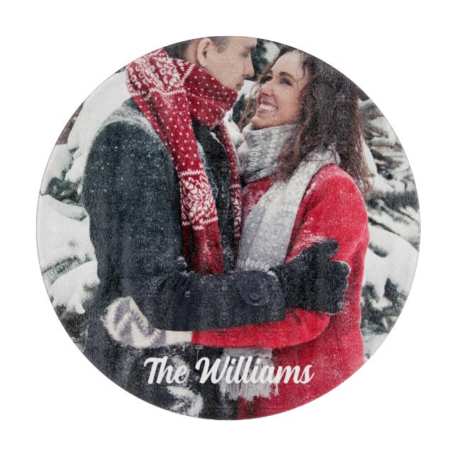 Custom Photo and Name Cutting Board (Front)