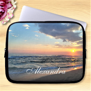 Custom Photo And Name Elegant Personalised Laptop Sleeve