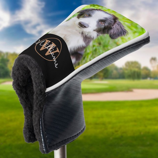 Custom Photo And Name Gold Monogram Golf Head Cover (Creator Uploaded)