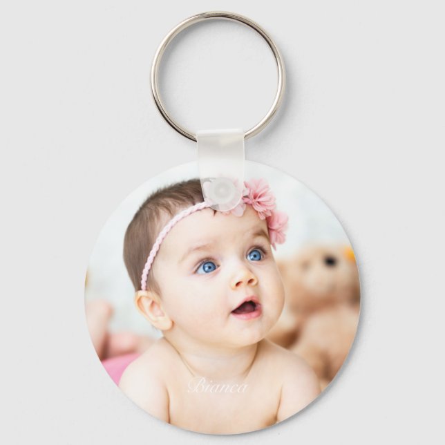 Custom Photo and name Keychain (Front)