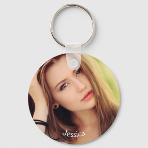 Custom Photo and Name Keychain