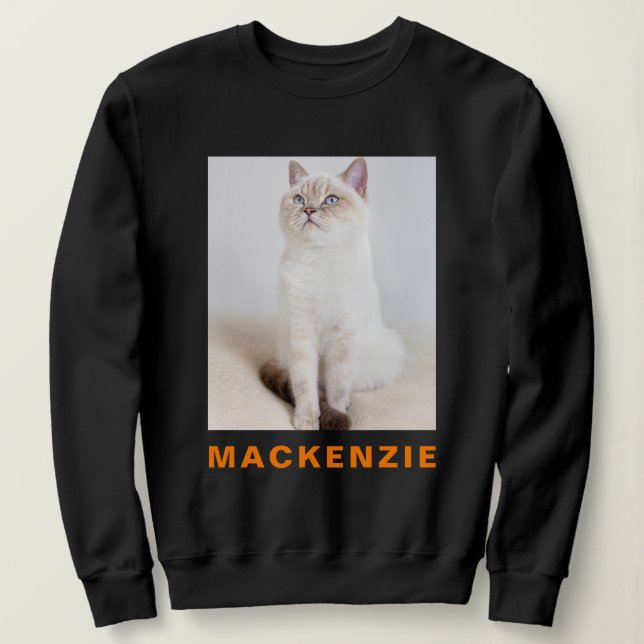 Custom Photo and Name Personalised Funny Sweatshirt (Design Front)