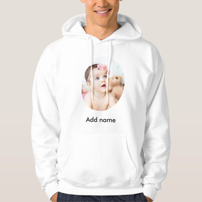 Custom Photo and Name Personalised Hoodie (Front)