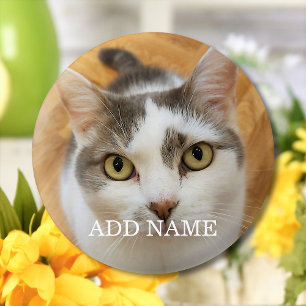 Custom Photo And Name Personalised Pinback 3 Cm Round Badge
