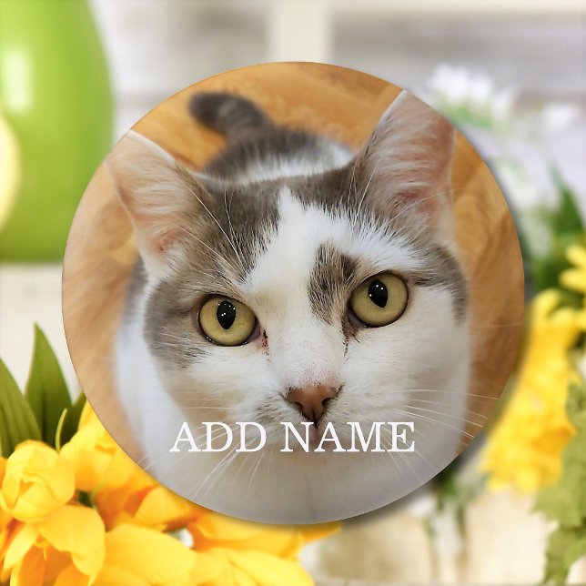 Custom Photo And Name Personalised Pinback 3 Cm Round Badge (Creator Uploaded)
