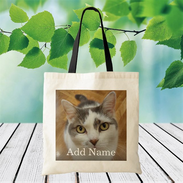 Custom Photo and Name Personalised Tote Bag (Creator Uploaded)