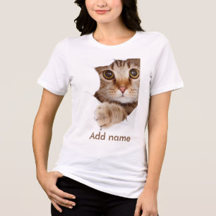 Custom Photo and Name Personalised Tri-Blend Shirt
