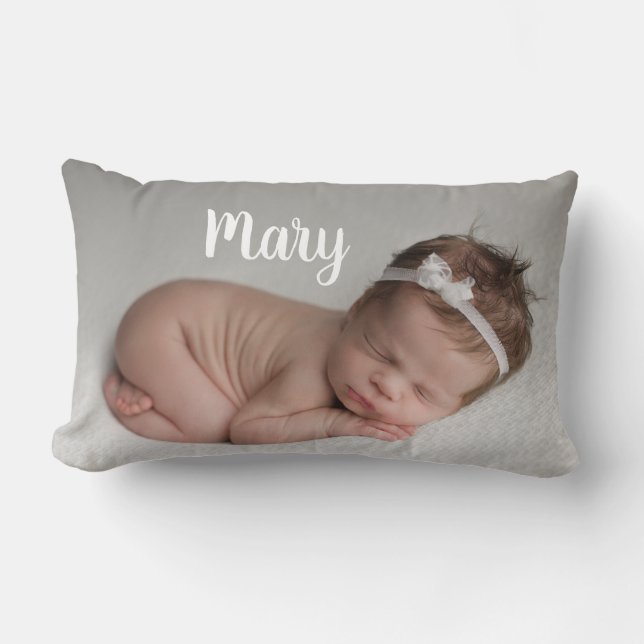 Custom photo and name pillow personalized (Front)