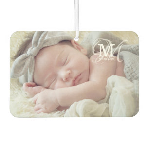 Custom Photo and Name Typography Car Air Freshener