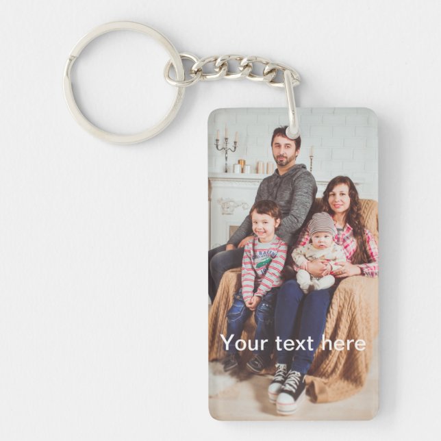 Custom Photo and/or Text Key Ring (Front)