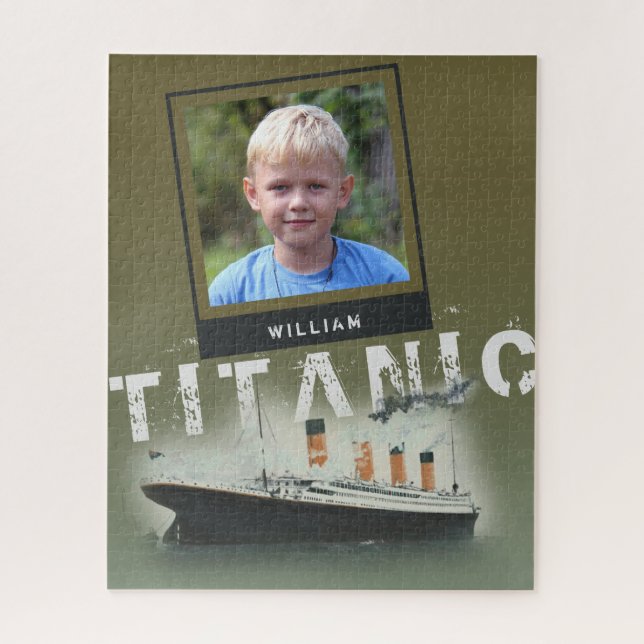 Custom Photo and Personalised Name Titanic Jigsaw Puzzle (Vertical)