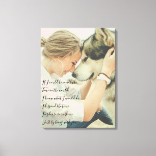Custom photo and poem canvas print