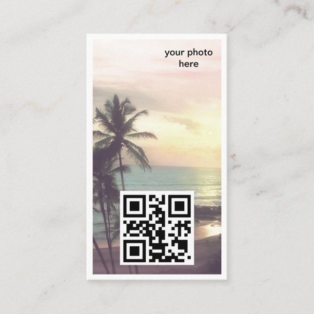 Custom photo and QR business card (Front)