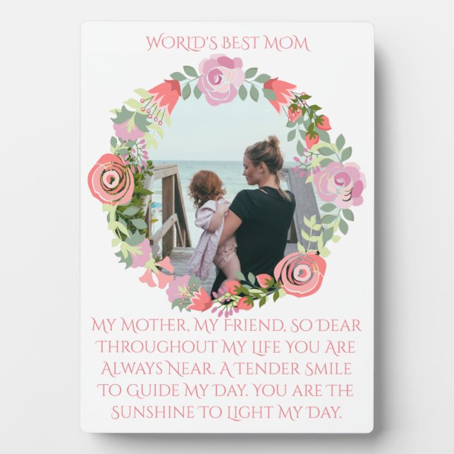 Custom photo and short poem plaque (Front)