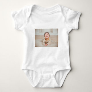 Custom photo and text baby bodysuit