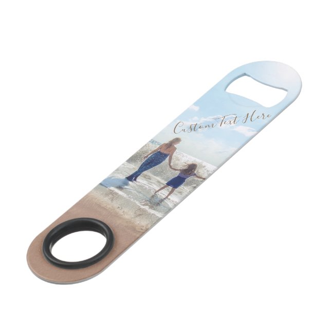 Custom Photo and Text Bar Key Your Photos Design (Front Angled)