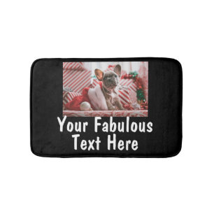 Custom Photo and Text Bath Mat