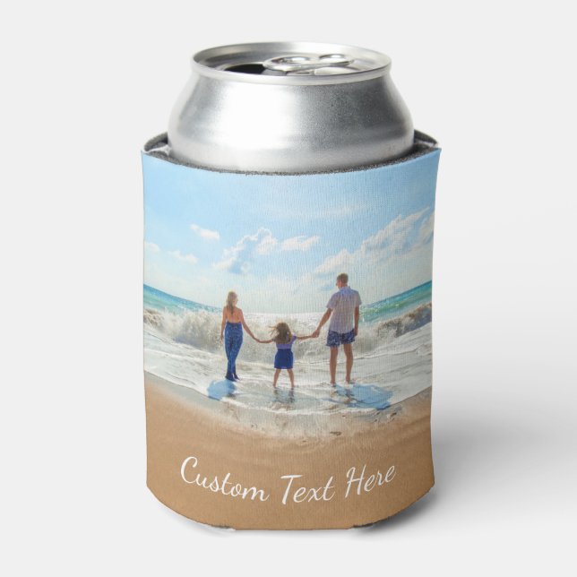 Custom Photo and Text Can Cooler - Your Own Design (Can Front)
