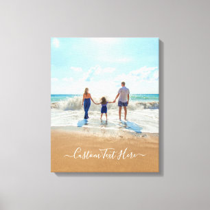 Custom Photo and Text Canvas Print Your Own Design