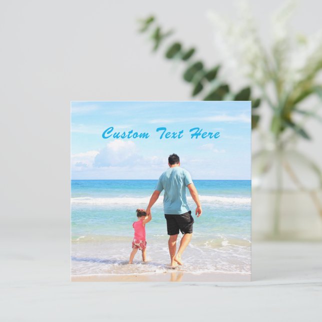 Custom Photo and Text Card with Your Own Design (Standing Front)